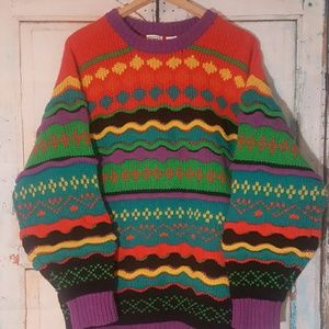 Vintage Crescendo Oversized Knit Sweater